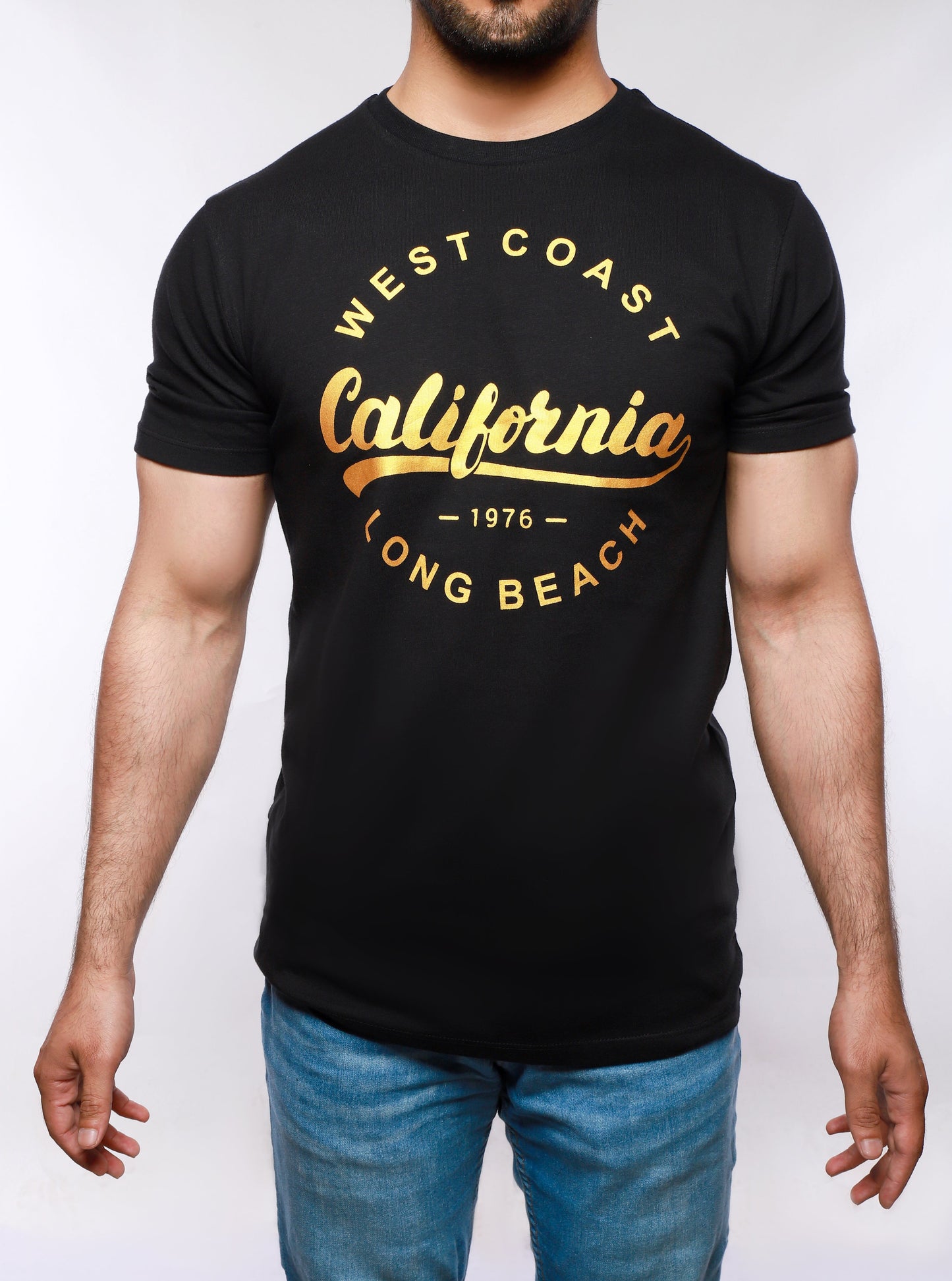 West Coast California Black Basic Crew